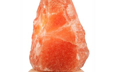 Lampă de sare portocalie, înălțime 19 cm Sally – LAMKUR