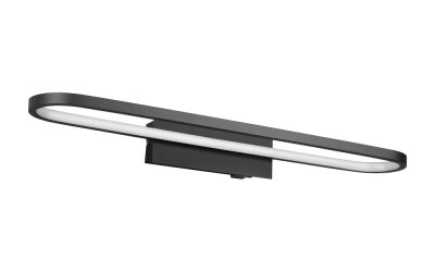 Aplică de perete negru-mat LED (lungime 60 cm) Gianni – Trio