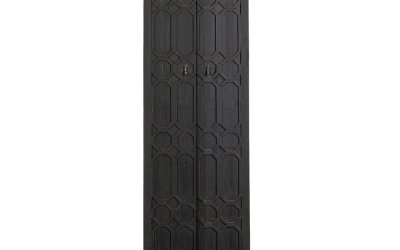 Dulap negru din lemn reciclat 60×210 cm Bequest – BePureHome