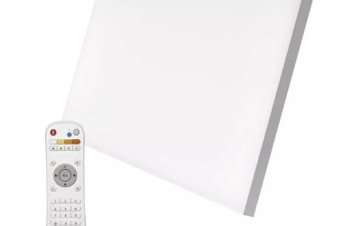 Plafonieră albă LED cu control prin telecomandă 59.5×29.5 cm Irvi – EMOS
