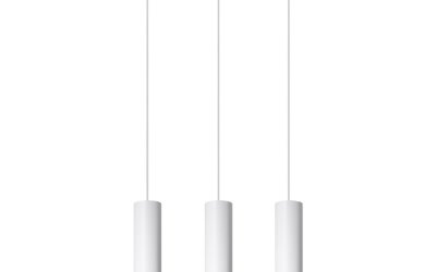 Lustră albă cu abajur din metal 45×5 cm Etna – Nice Lamps