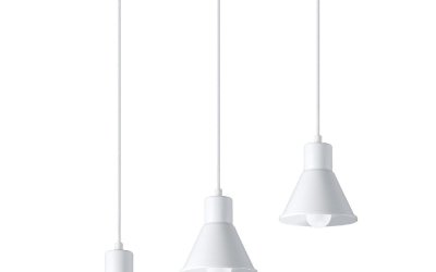 Lustră albă cu abajur din metal 45×14 cm Martina – Nice Lamps