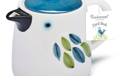 Ceainic alb-albastru din ceramică Forest Birds – Cooksmart ®