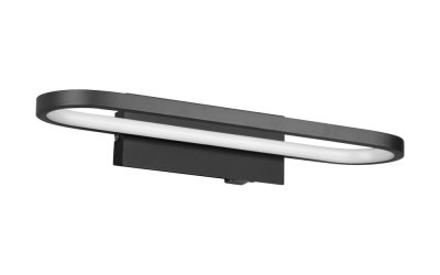 Aplică de perete negru-mat LED (lungime 40 cm) Gianni – Trio