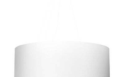 Lustră albă cu abajur din sticlă ø 60 cm Volta – Nice Lamps