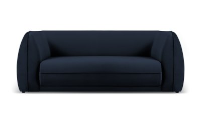 Canapea albastru-închis cu tapițerie din catifea 190 cm Lando – Micadoni Home