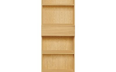 Bibliotecă în culoare naturală cu aspect de lemn de stejar 62×180 cm Blanco – Woodman