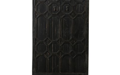 Dulap negru din lemn reciclat 75×143 cm Bequest – BePureHome