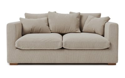 Canapea din catifea reiată crem 175 cm Comfy – Scandic