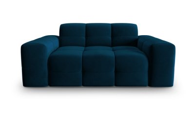 Canapea albastru-închis cu tapițerie din catifea 156 cm Kendal – Micadoni Home