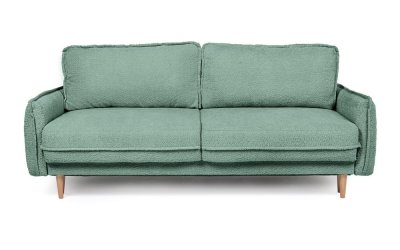 Canapea verde extensibilă cu tapițerie din stofă bouclé 215 cm Patti – Bonami Selection