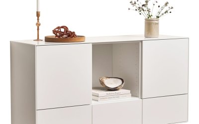 Comodă de perete albă joasă 135×68 cm Edge by Hammel – Hammel Furniture