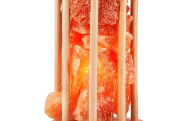 Lampă de sare portocalie, înălțime 24 cm Sally – LAMKUR