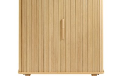 Dulap cu aspect de lemn de stejar cu ușă glisantă 113×90 cm Cavo – Unique Furniture