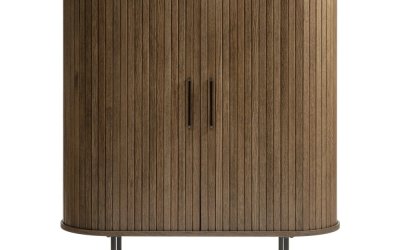 Dulap maro cu aspect de lemn de stejar 100×118 cm Nola – Unique Furniture