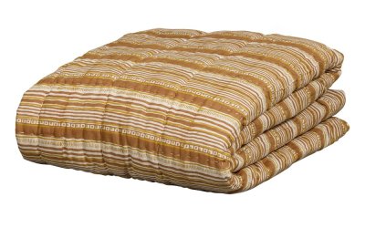 Cuvertură maro/bej din bumbac pentru pat dublu 220×265 cm Banding – BePureHome