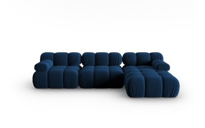 Canapea albastră cu tapițerie din catifea 285 cm Bellis – Micadoni Home