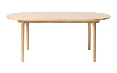Masă de dining extensibilă cu aspect de lemn de stejar 100×190 cm Carno – Unique Furniture