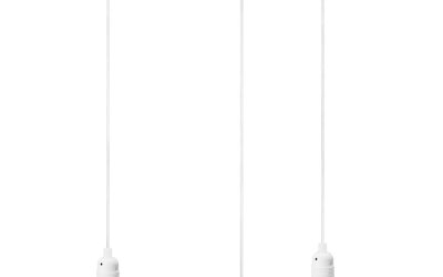 Lustră cu 3 cabluri Bulb Attack Uno Basic, alb