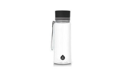 Sticlă din plastic reutilizabilă Equa Plain Black, 0,6 l