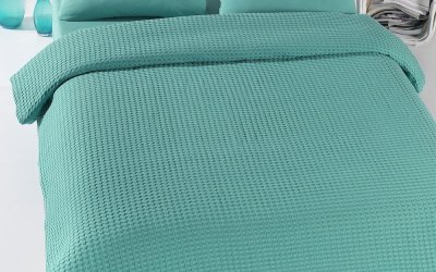 Cuvertură subțire de pat Eponj Home Green Pique, 200 x 230 cm