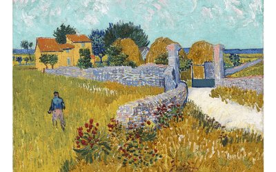 Reproducere pe pânză după Vincent van Gogh – Farmhouse in Provence, 40 x 30 cm