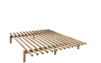 Cadru pat din lemn de pin Karup Design Pace Natural, 140 x 200 cm