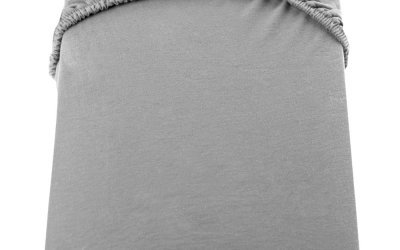 Cearșaf de pat cu elastic DecoKing Nephrite, 140–160 cm, gri