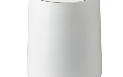 Coș de gunoi alb cu pedală din plastic 5 l Nova – Zone