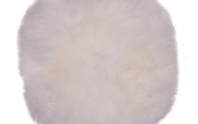 Blană de oaie House Nordic Circle ⌀ 35 cm, alb