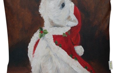 Pernă cu 2 fețe Christmas Dog, 43 x 43 cm