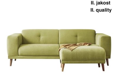 (calitate II) Canapea cu taburet Bobochic Paris Luna, verde