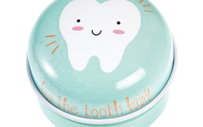 Cutie metalică pentru dinții de lapte Rex London Tooth Fairy, albastru