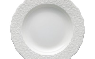 Farfurie albă adâncă din porțelan ø 22 cm Gran Gala – Brandani