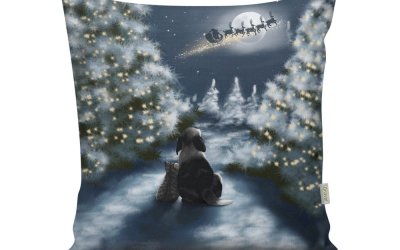 Pernă Christmas View At Night, 43 x 43 cm