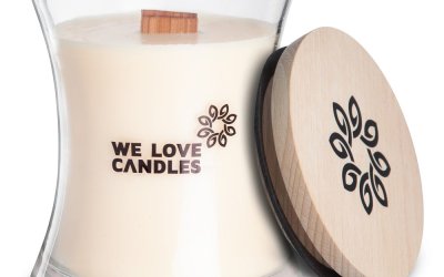 Lumânare din ceară de soia We Love Candles Ivory Cotton, timp de ardere 64 de ore