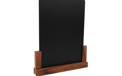 Tăbliță pentru cretă cu suport din lemn de salcâm T&G Woodware Rustic, înălțime 32 cm