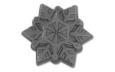Formă pentru copt Nordic Ware Snowflake, 1,4 l, argintiu