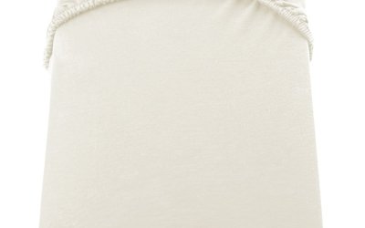 Cearșaf de pat cu elastic DecoKing Nephrite, 180–200 cm, crem