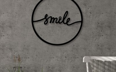 Decorațiune pentru perete Smile, ⌀ 40 cm