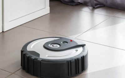 Robot smart pentru curățare podea InnovaGoods Floor Cleaner, negru