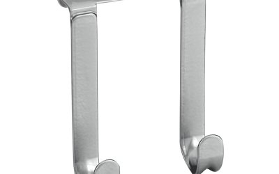 Cuier suspendat pentru ușă cu 2 cârlige Metaltex, lungime 14 cm