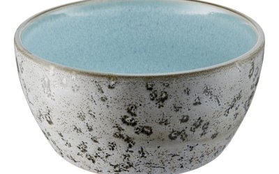 Bol din ceramică și glazură interioară albastru deschis Bitz Mensa, diametru 12 cm, gri