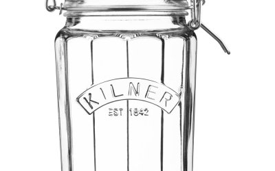Borcan din sticlă cu clips Kilner, 0,95 L
