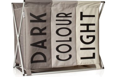 Coș pentru rufe Sabichi Light, Dark & Coloured, bej
