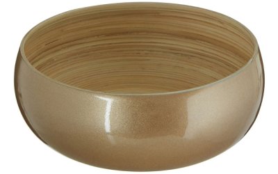 Bol din bambus Premier Housewares, ⌀ 25 cm, auriu