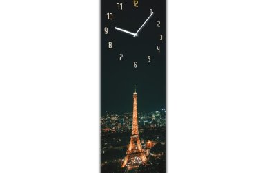 Ceas de perete Styler Glassclock Paris, 20 x 60 cm