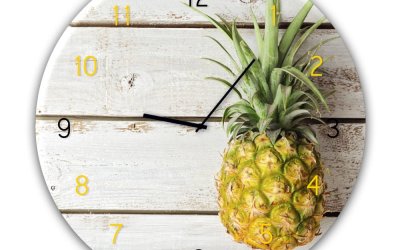 Ceas de perete Styler Glassclock Pineapple, ⌀ 30 cm