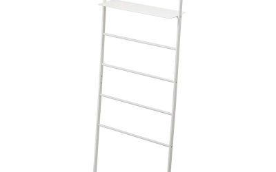 Cuier cu raft YAMAZAKI Tower Ladder, alb