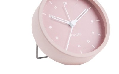 Ceas cu alarmă Karlsson Tinge, ø 9 cm, roz deschis